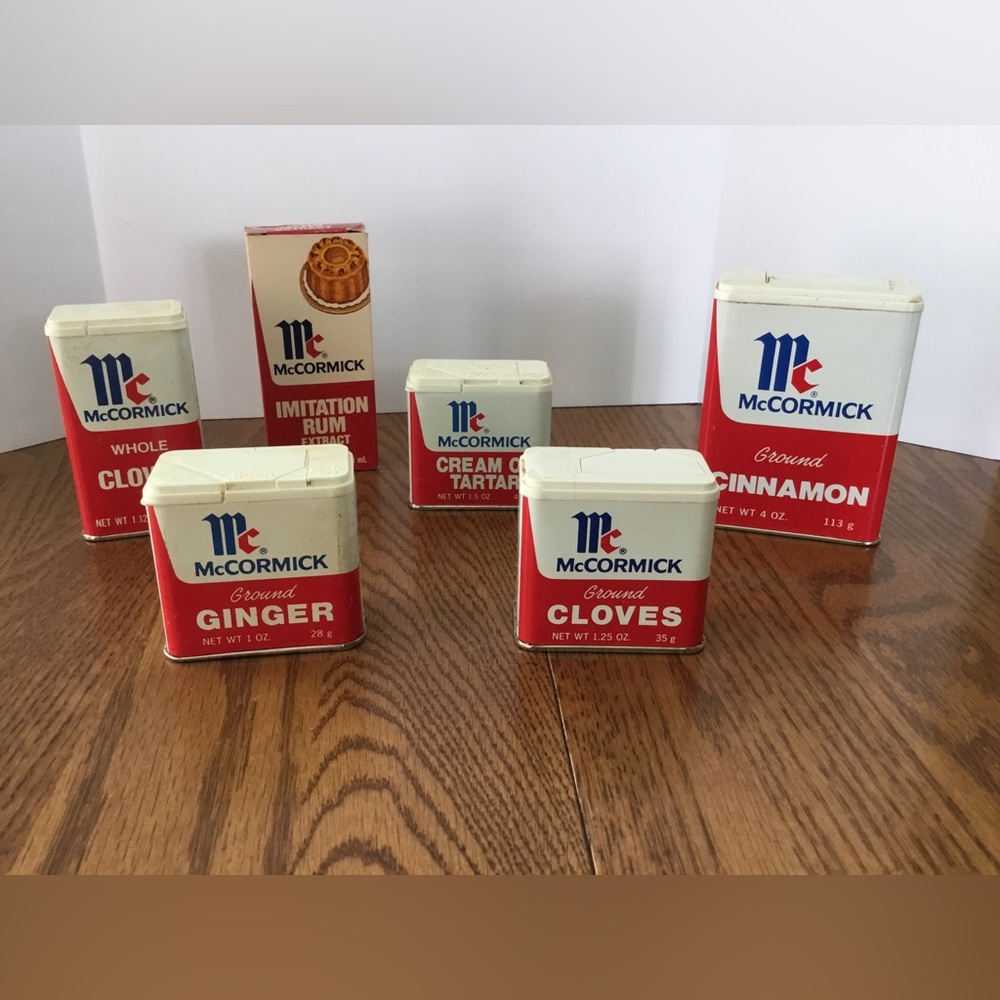 McCormick Vintage Spice Tins, Baking Spices, Rum Box